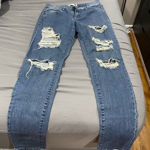High Rise Ripped Jeans